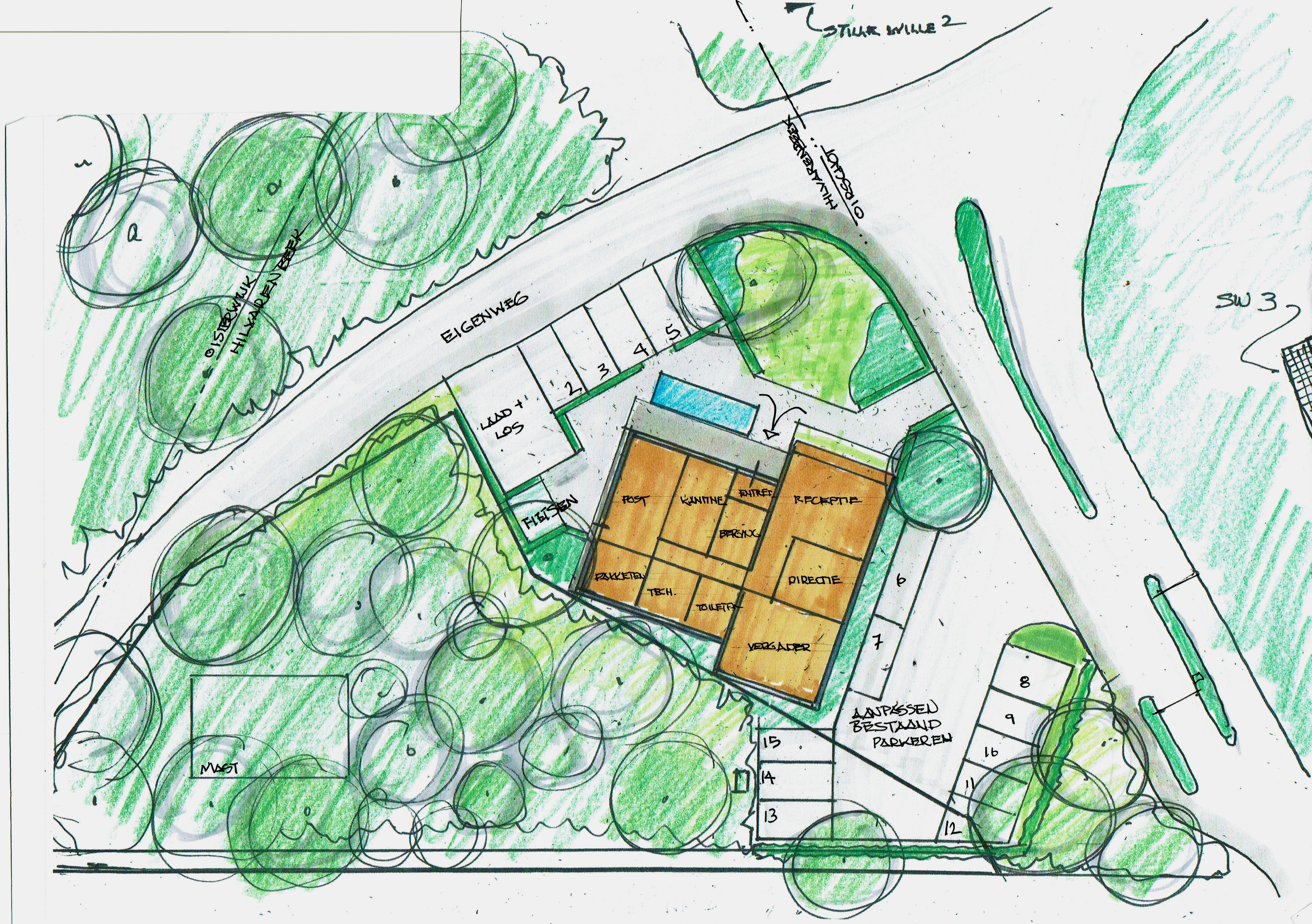 Plattegrond entreegebouw 